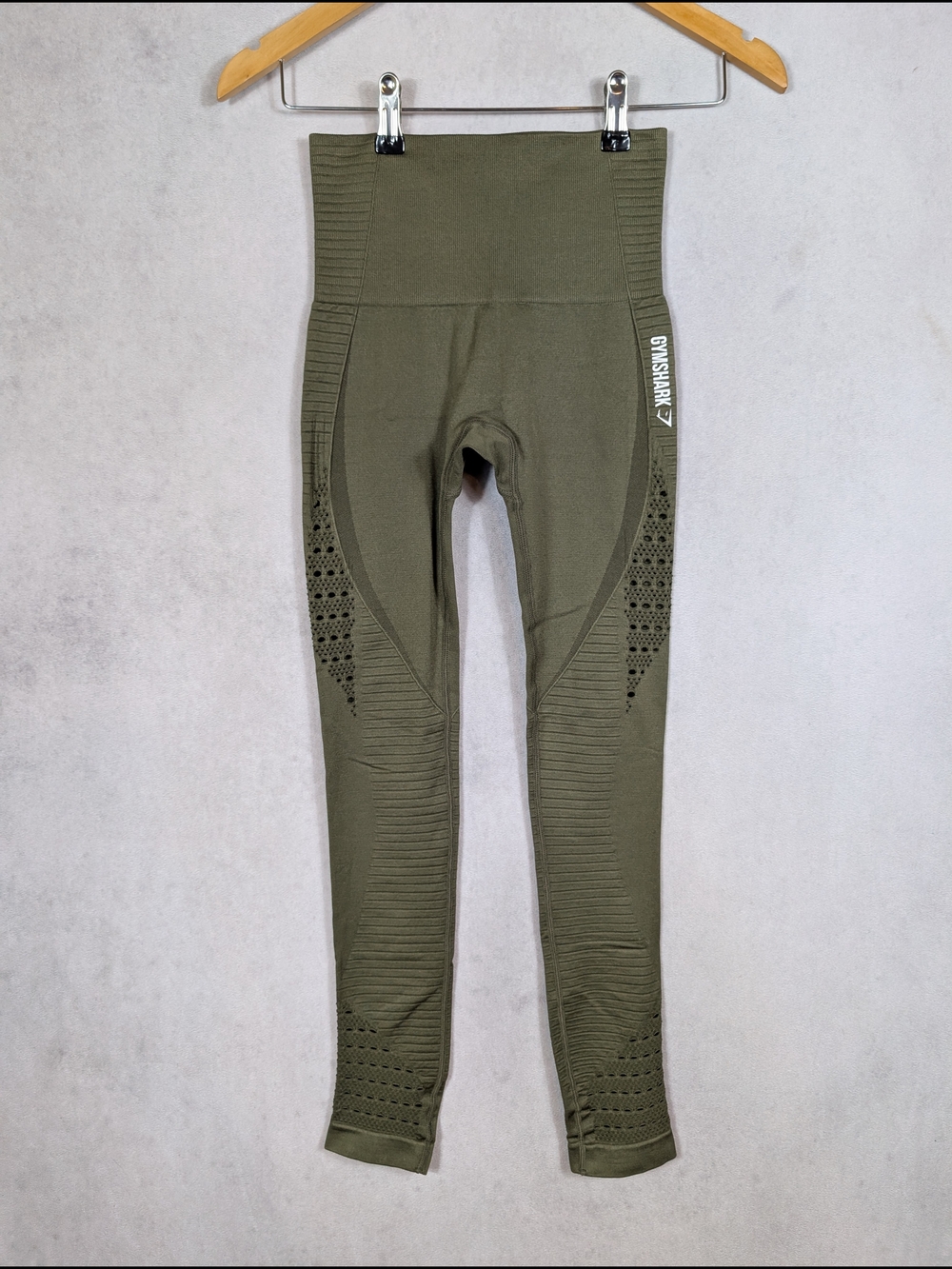 Gymshark Olive Green High Waisted Seamless Leggings Women's Size XS - Picture 1 of 9